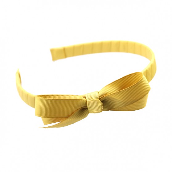 Headband Gold - Narrow with Bow